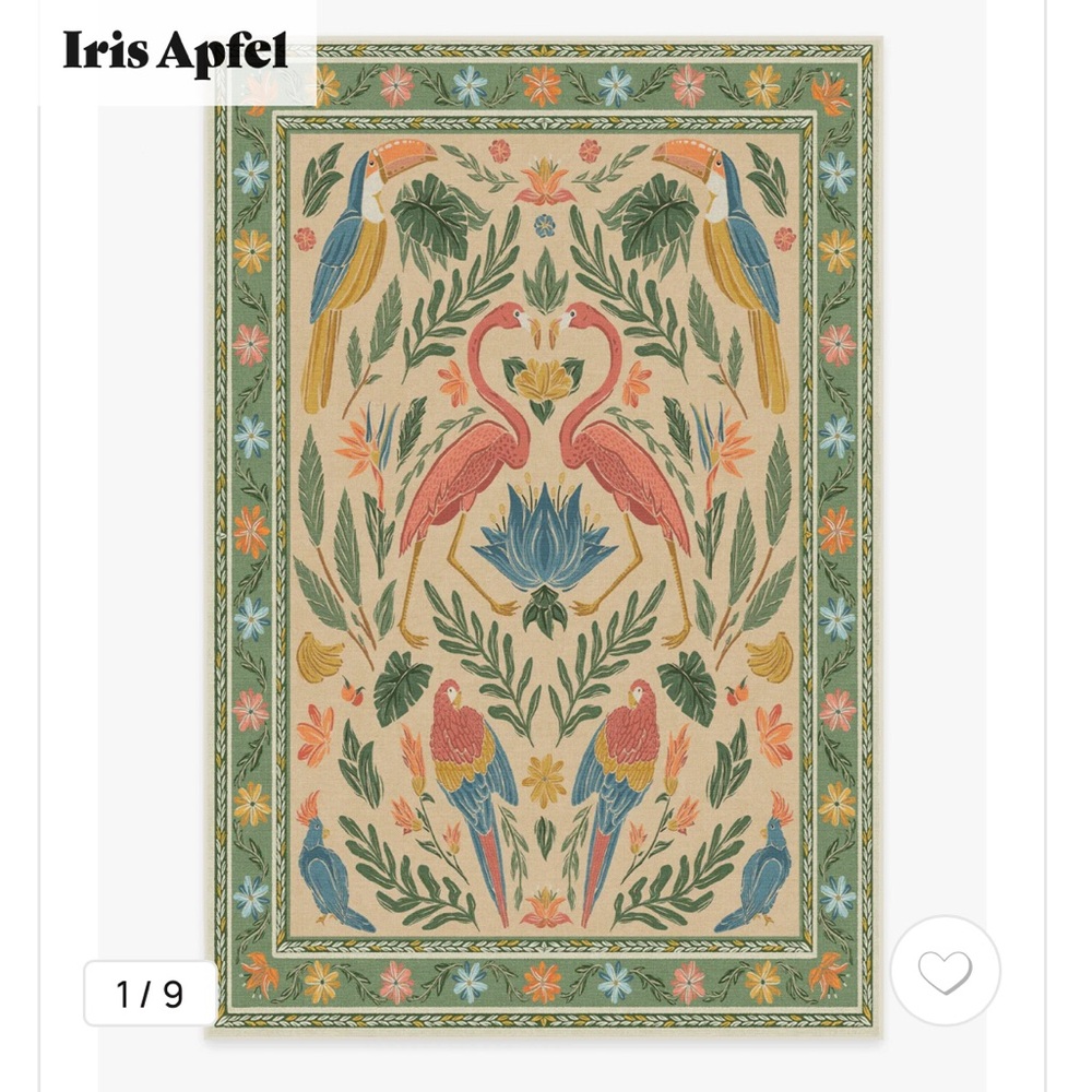 Iris Apfel Ruggable Area Rug 2x3 Brand new never used!!